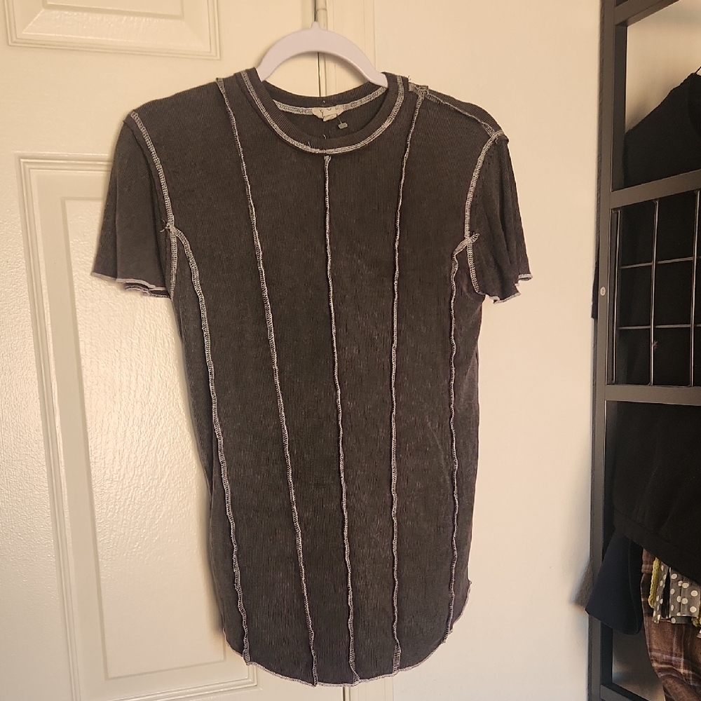 POL Gray Inside Out Style Tee Shirts Small